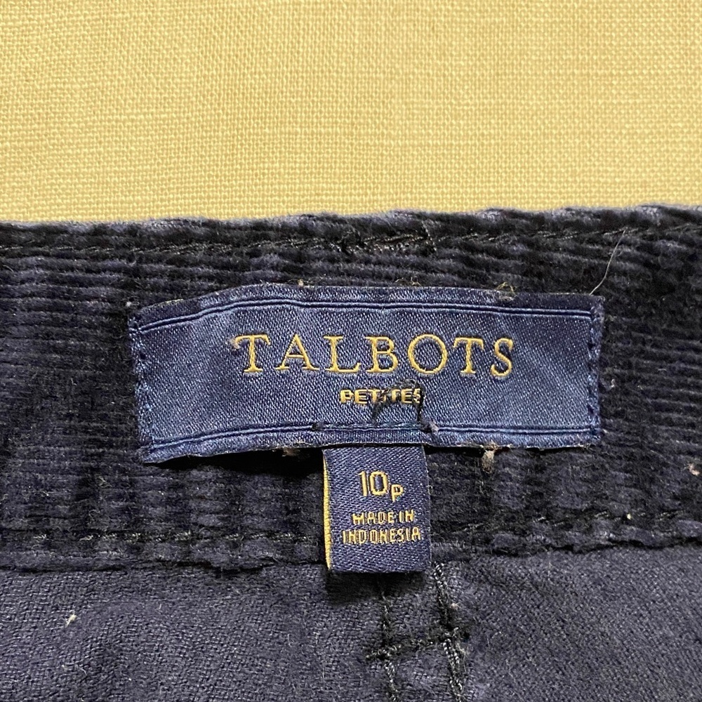 Talbots 10P Dark Blue Curvy Corduroy Straight Leg Pants. - Picture 5 of 11